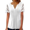 Women Summer Short Sleeve V Neck Printed T Shirt Top