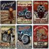 ARTISIAN Rusty Motorcycle Garage Wall Metal Tin Sign Vintage Decorative Plate Man Cave Metal Plaque Club Studio Industrial Decor