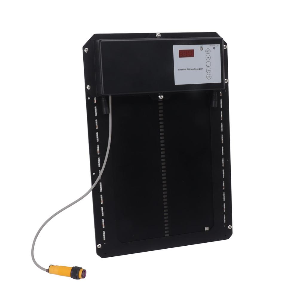 Hühnerstalltür, solarbetrieben, Lichtsensor, Timer, Einklemmschutz, Türöffner mit Fernbedienung, IP44