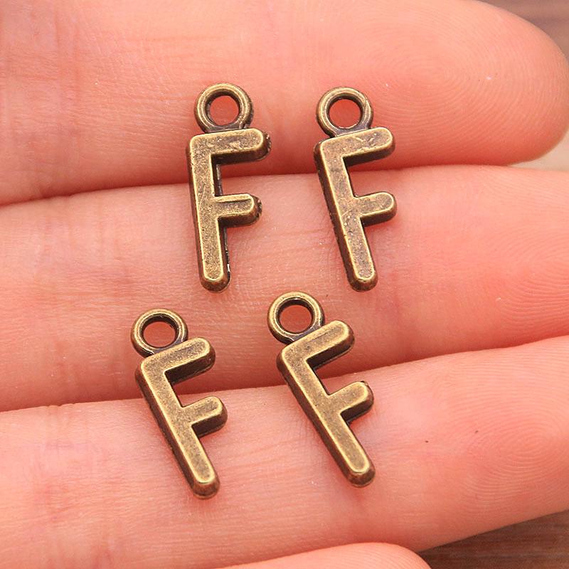 Zinc Alloy Alphabet Charms: 2 Colors, 26 Letter Pendants for Jewelry, Handbag, and Mobile Phone Accessories