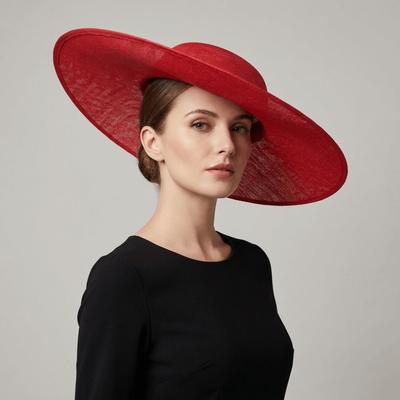 Big Vintage Fascinator Hat Wide Brim Masquerade Top Hat Sweet Bride Headdress  Wedding