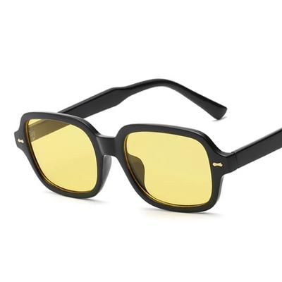 Vintage Square Sunglasses Woman Fashion Retro Sun Glasses Female Yellow Mirror Eyewear Brand Designer Gradient