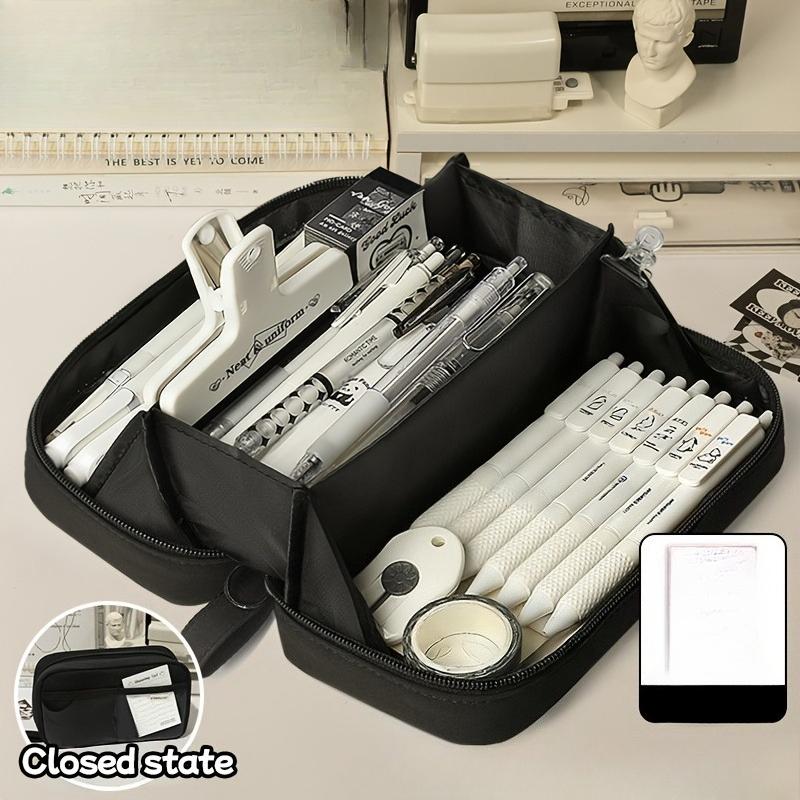 Ins style large-capacity pen bag, new makeup bag, pencil stationery storage box, stationery pen bag