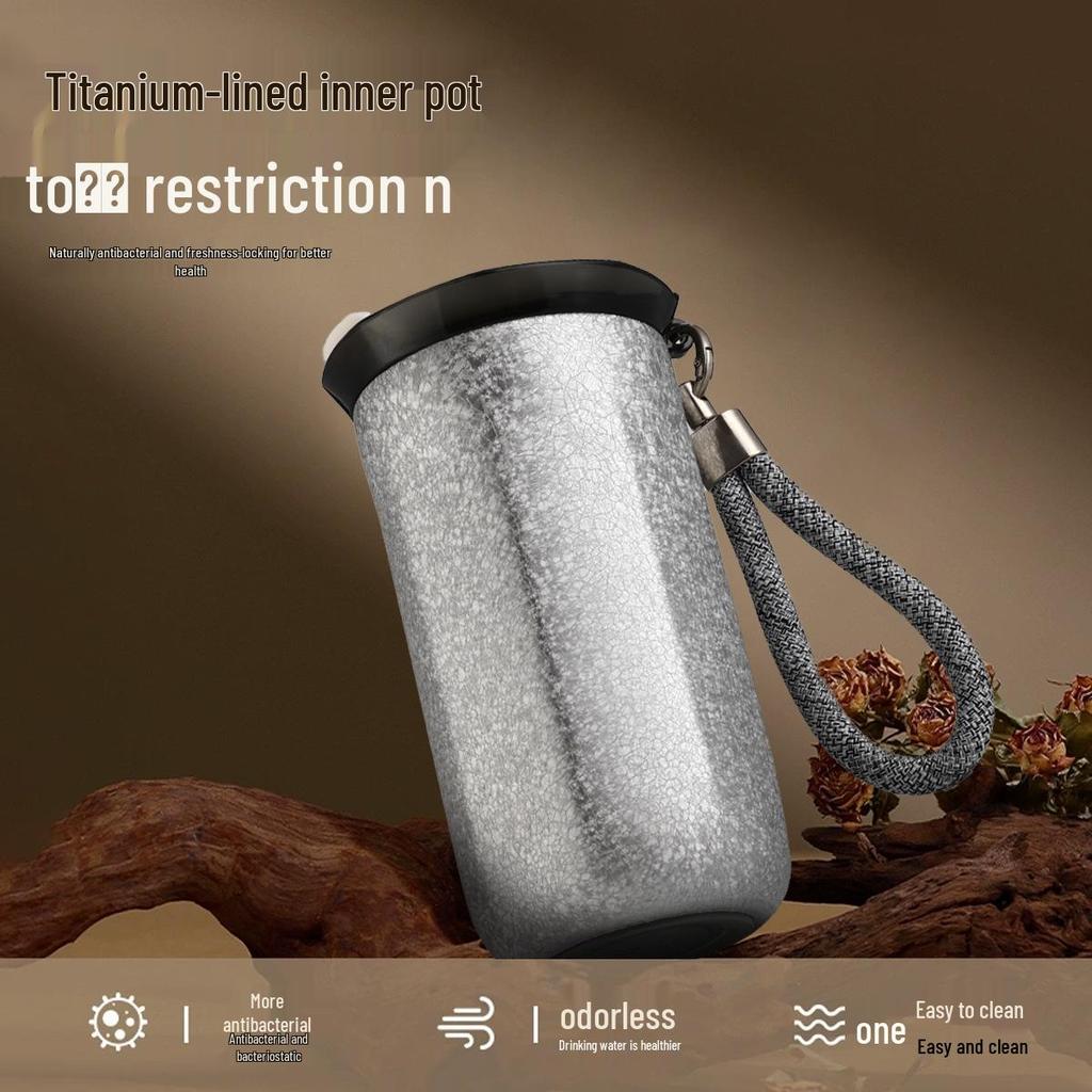 Titanium Plated 316 Stainless Steel Insulated Cup - Portable Pocket Gift Cup for Men and Women