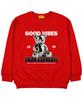 UNION GARMENTS Good Vibe Garments French Terry Oversized Sweatshirt Red