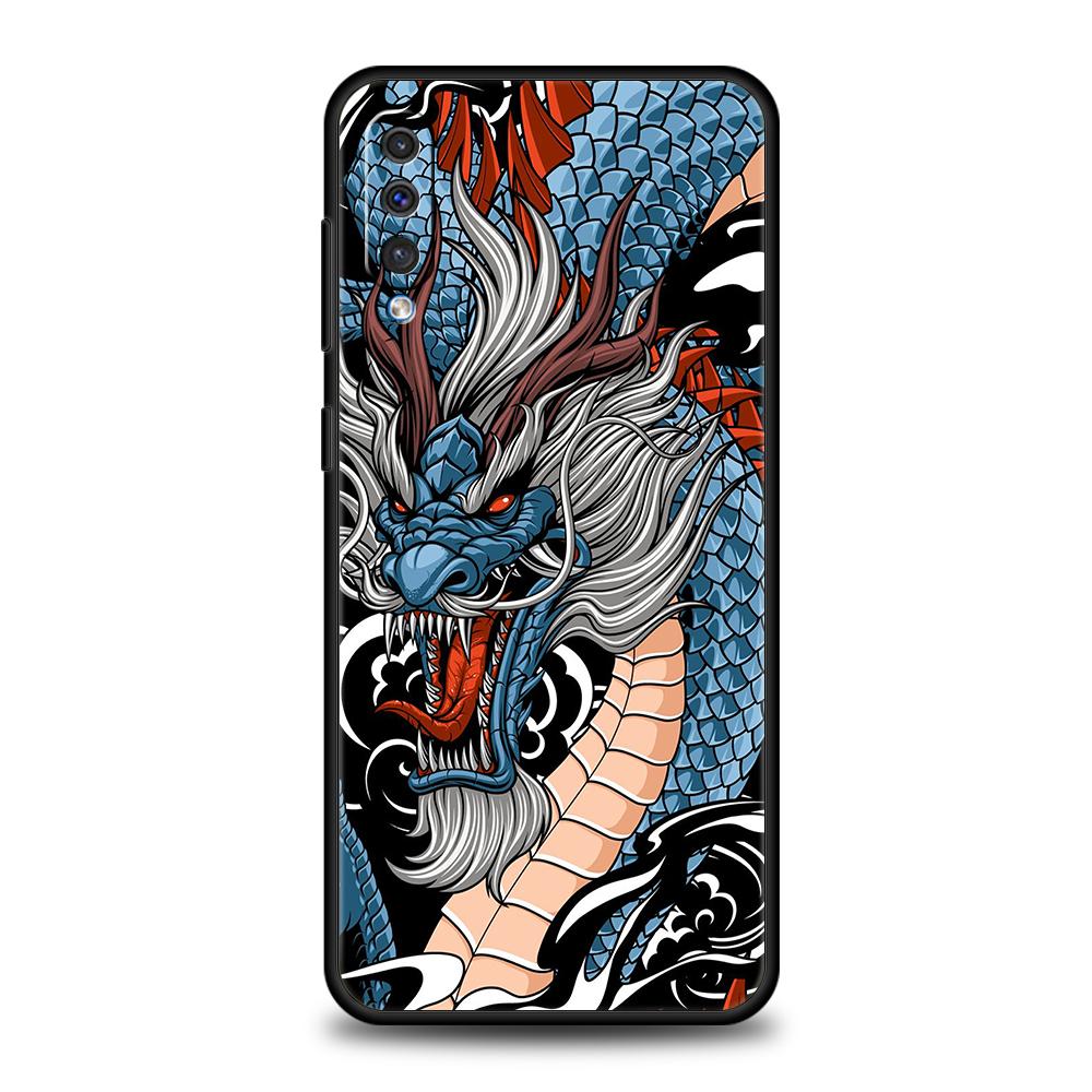 Chinese Dragon Phone Case for Samsung Galaxy A24 A13 A53 A73 A33 A22 A12 A02 A03 A05 A70 A50 A10 A20 5G Silicone Cover Shell Bag