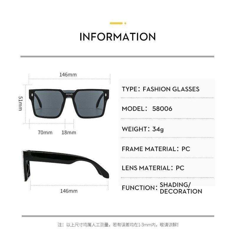 3Pcs Vintage Square Frame Sunglasses Elegant Light Luxury Style Sunscreen Fashion Sunglasses