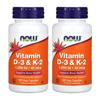 Now Foods Vitamine D-3 & K-2 Plantaardige Capsules, 120 Stuks (2-pack)