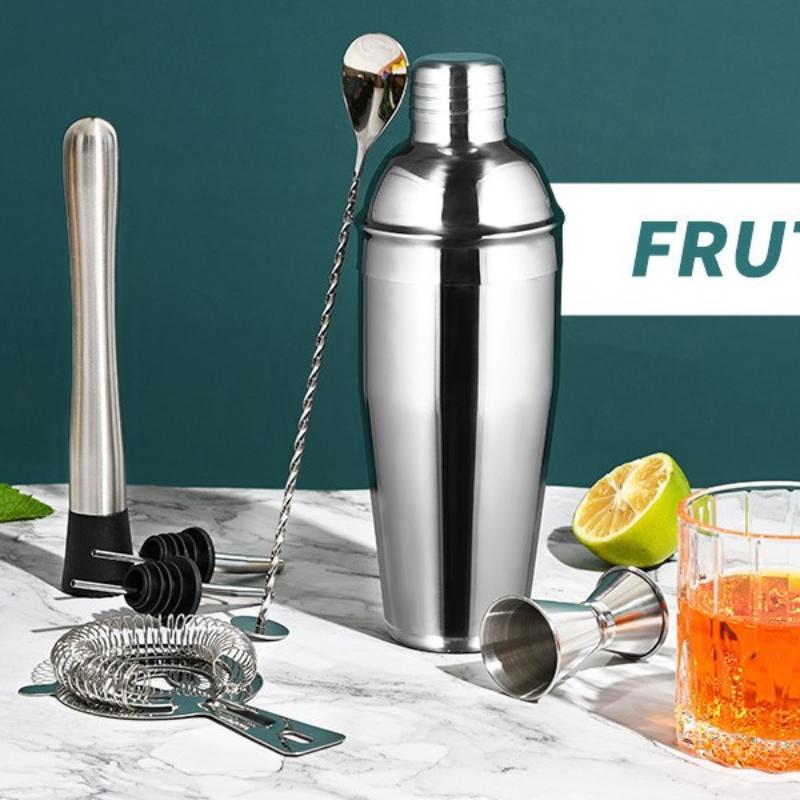 3/8 Pezzi Shaker Professionale Acciaio Inossidabile Bartender Bicchiere da Vino Miscelatore per Cocktail Shaker per Cocktail Set da Bar