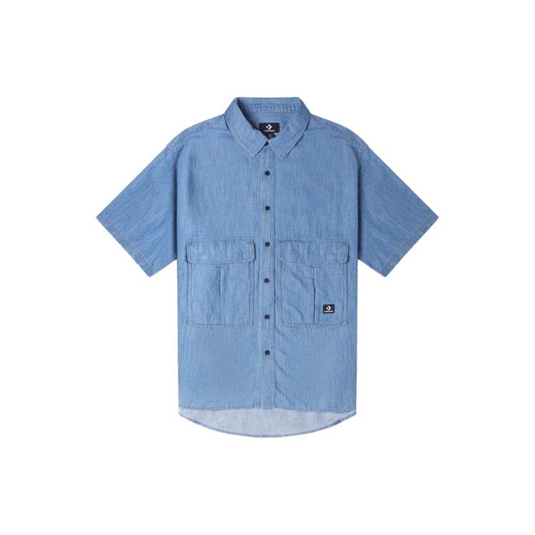Converse Shirts Men's Blue Lapel Moderate Shirt 10025438-A01