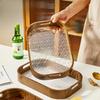 Rectangular Dried Fruit Plate Retro Transparent Storage Tray Home Living Room Coffee Table Tea Cup Storage Plate Home Decor