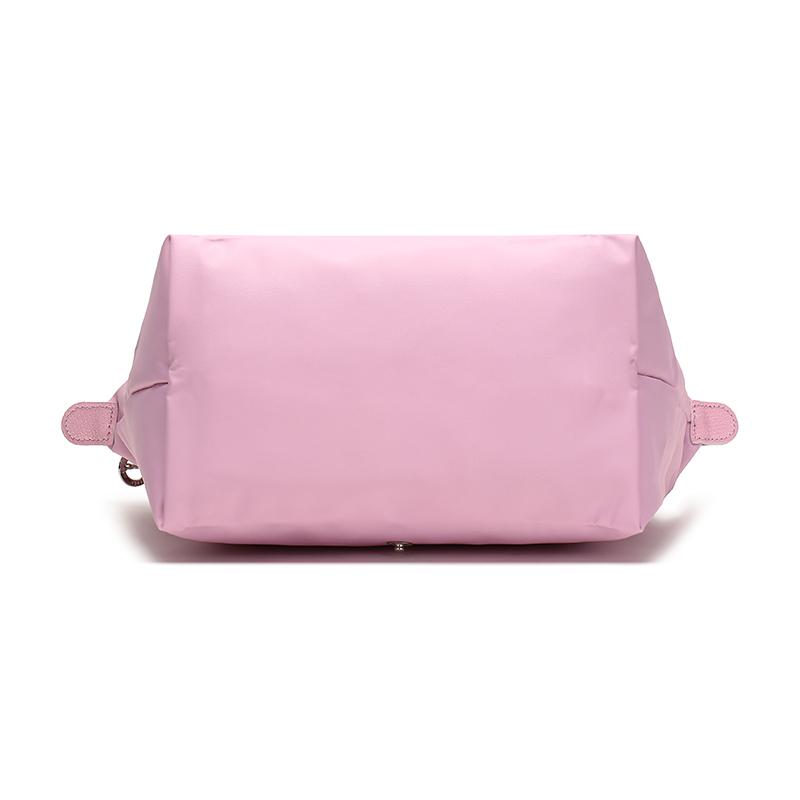 Longchamp Le Pliage Club 23 Solid Color Short Handle Foldable Fabric Canvas Tote Bag Women tote bag Pink 1621619P36
