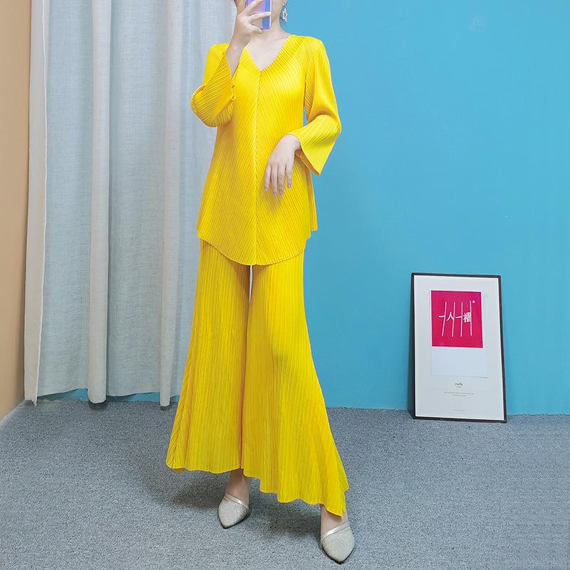 Frühling 2025 Miyake Schlankmachendes Mode Plissee Zweiteiler - Lingying 7701