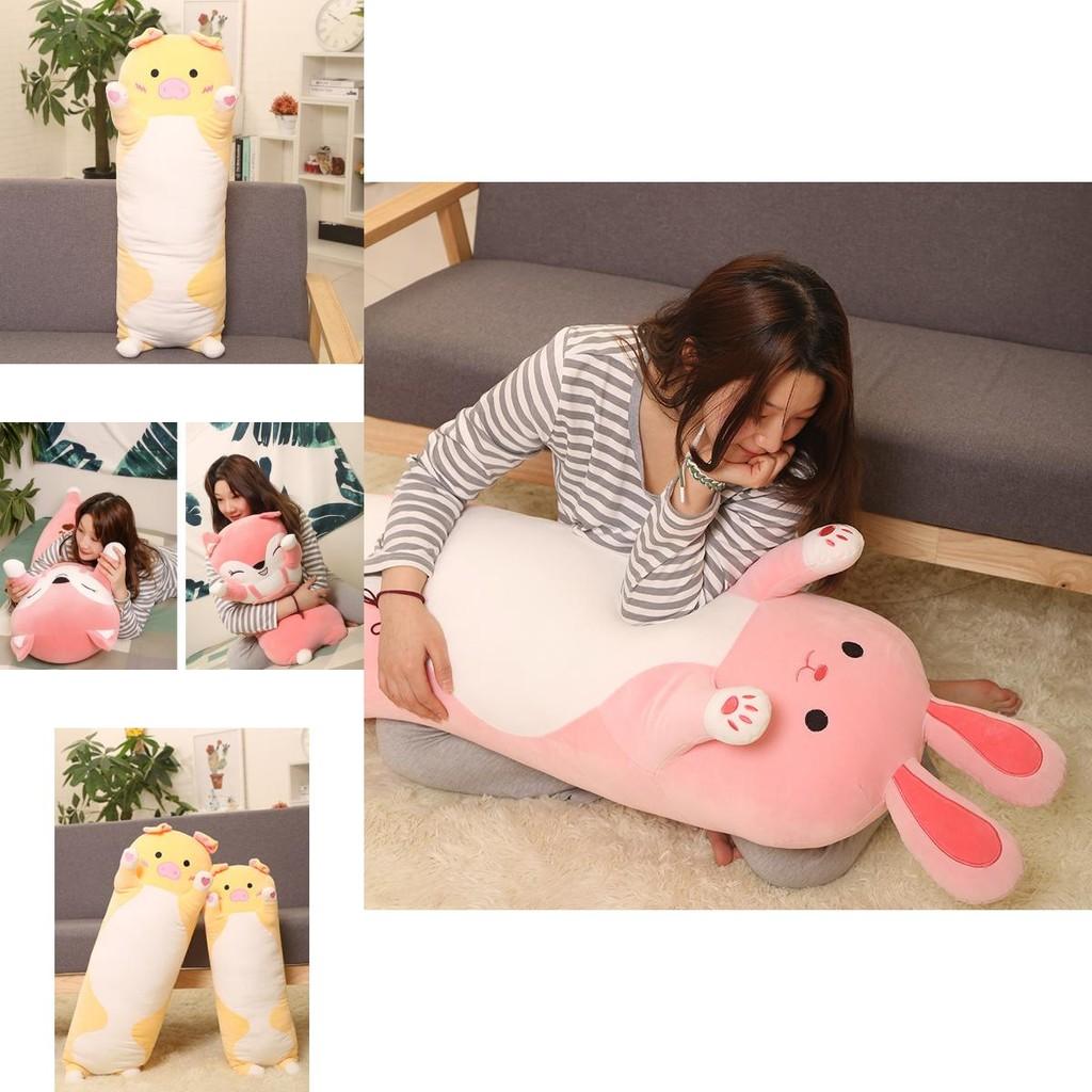 Cute Cartoon Animal Soft Plush Long Pillow For Total Enveloping Comfort