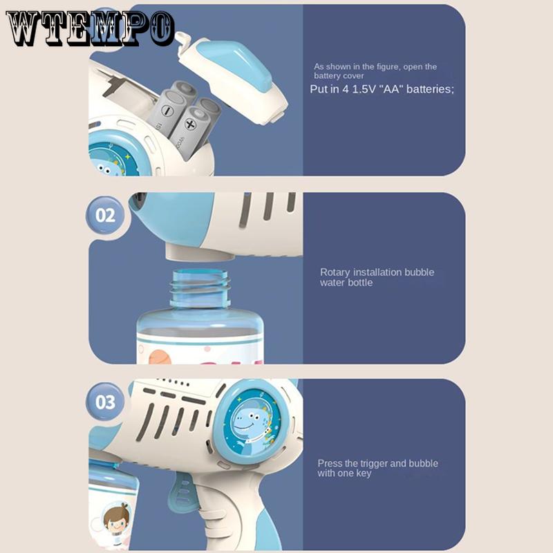 8-Loch-Blasenmaschine mit Lichtern, Seifenblasenpistole, Sommerspielzeug, Geschenk für Jungen und Mädchen, Kinder, Erwachsene, Geburtstag, Hochzeit, Party, drinnen und draußen, Spielaktivitäten