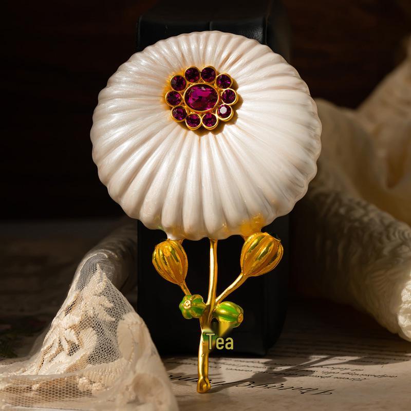 Daisy Lady Western Vintage Antique Brooch - European & American Style