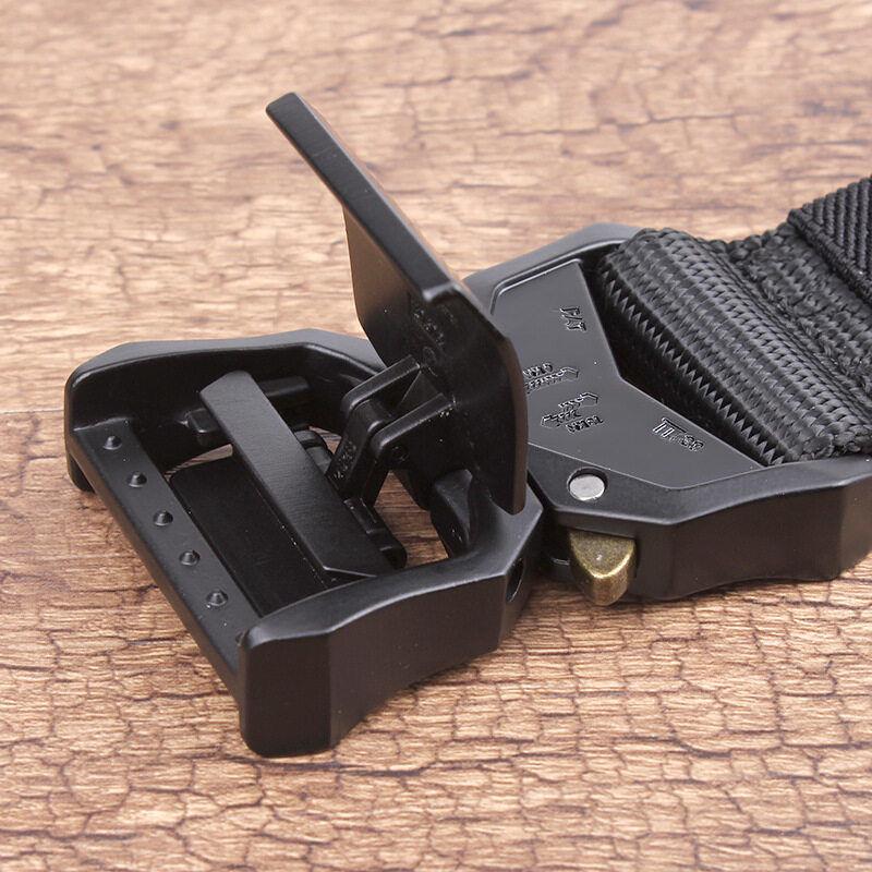 Men's Quick-Release Nylon Tactical Belt with Alloy Buckle