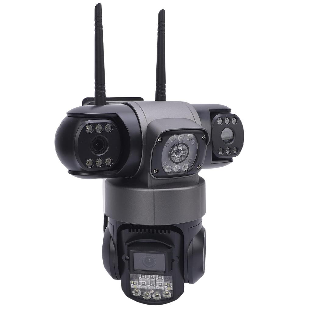 2MP Triple Lens Security Camera 2.4GHz WiFi Security Camera with Motion Detection 2 Way Talk Smart Alarm Support Up To