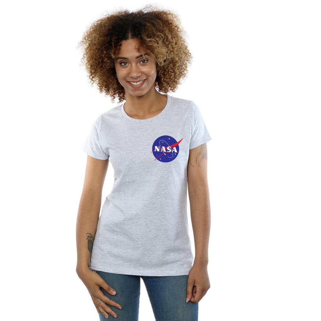 NASA Womens/Ladies Classic Insignia Chest Logo Cotton T-Shirt
