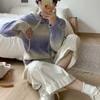 Gradual change color sweater women's autumn and winter new sweet loose lazy style advanced color matching knitted sweater