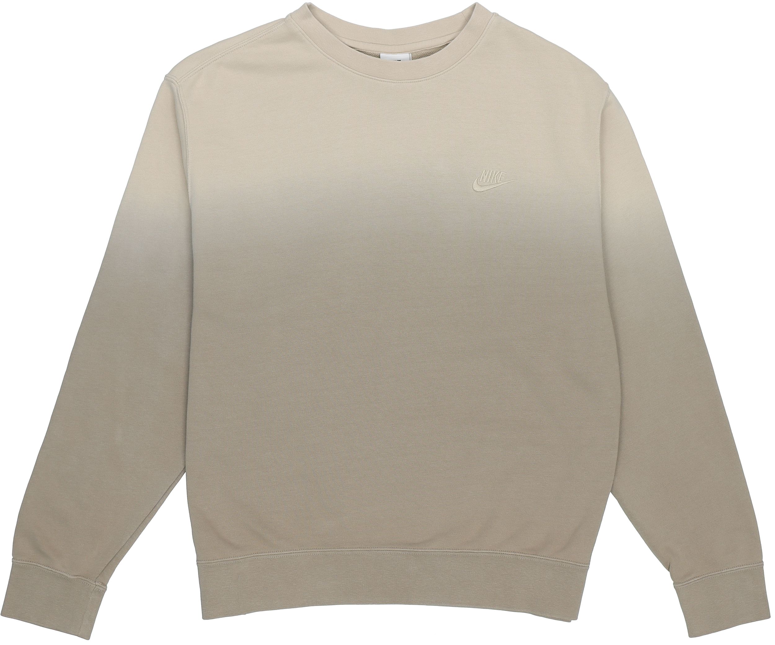 Nike Sweatshirts Men s Khaki Crew Neck Moderate Regular DQ4628-247 M