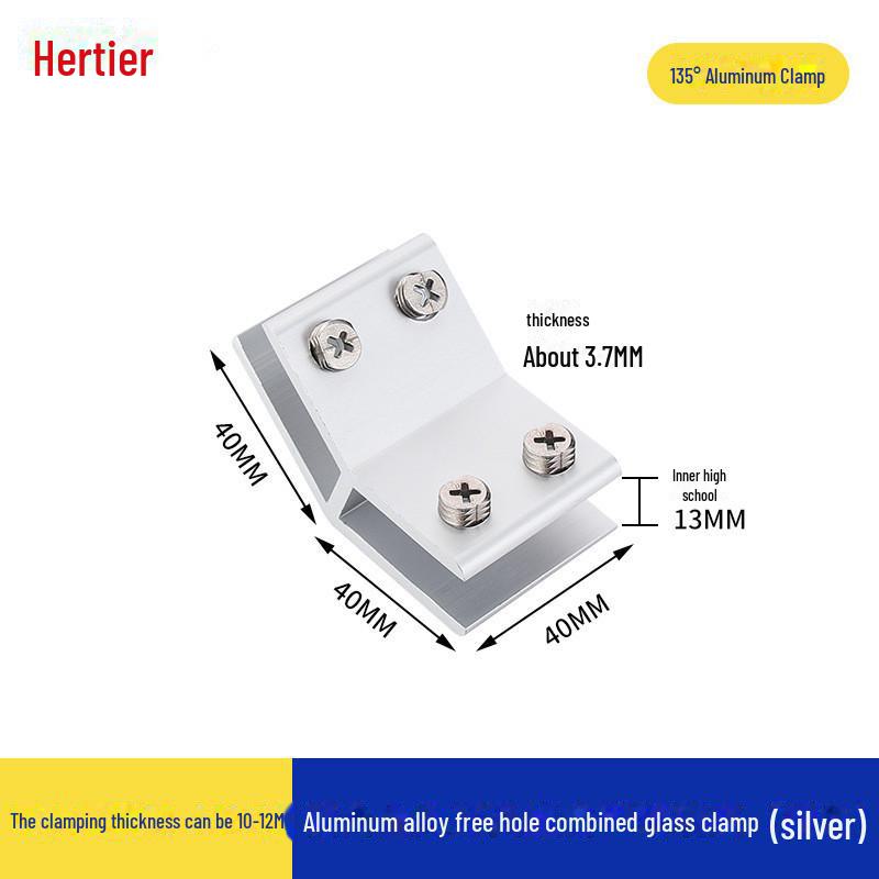 Aluminiowy uchwyt do stojaka na szkło do drewna i płytek