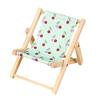 Phone Stand Solid Wood Canvas Construction Mini Lounge Chair Design Multi-Angle Adjustable Phone Holder Desktop Ornament