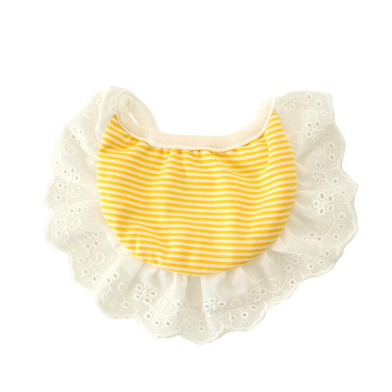 Cat Saliva Towel Cute Lace Bib Plaid Dog Saliva Towel Ins Pet Bib Pet Saliva Towel