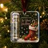 Acrylic Resin Christmas Cash Holder Ornament Reusable Hanging Cash Gift Card Holder For Christmas Tree Decoration