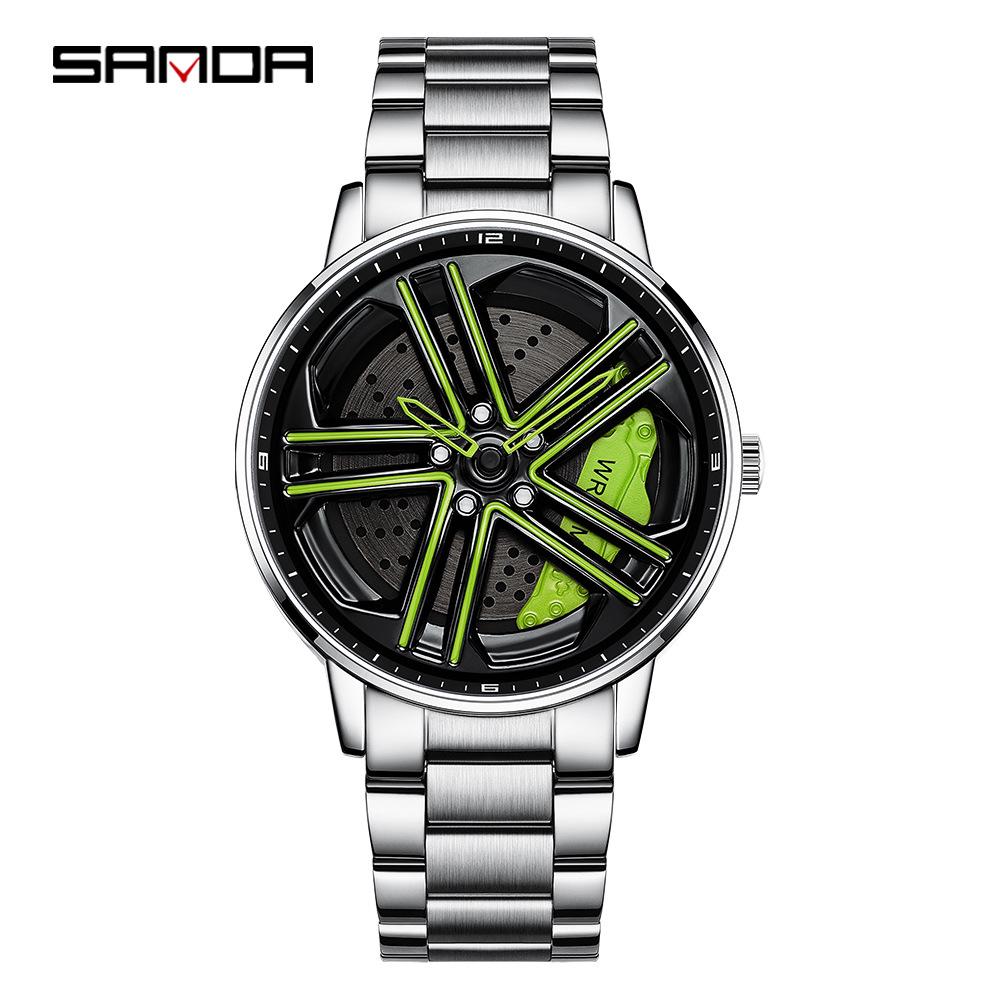 Sanda Meilleure Vente 1088 Montre pour Adolescent: Personnalisé, Cadran Rotatif 3D, Tendance, Quartz Étanche.
