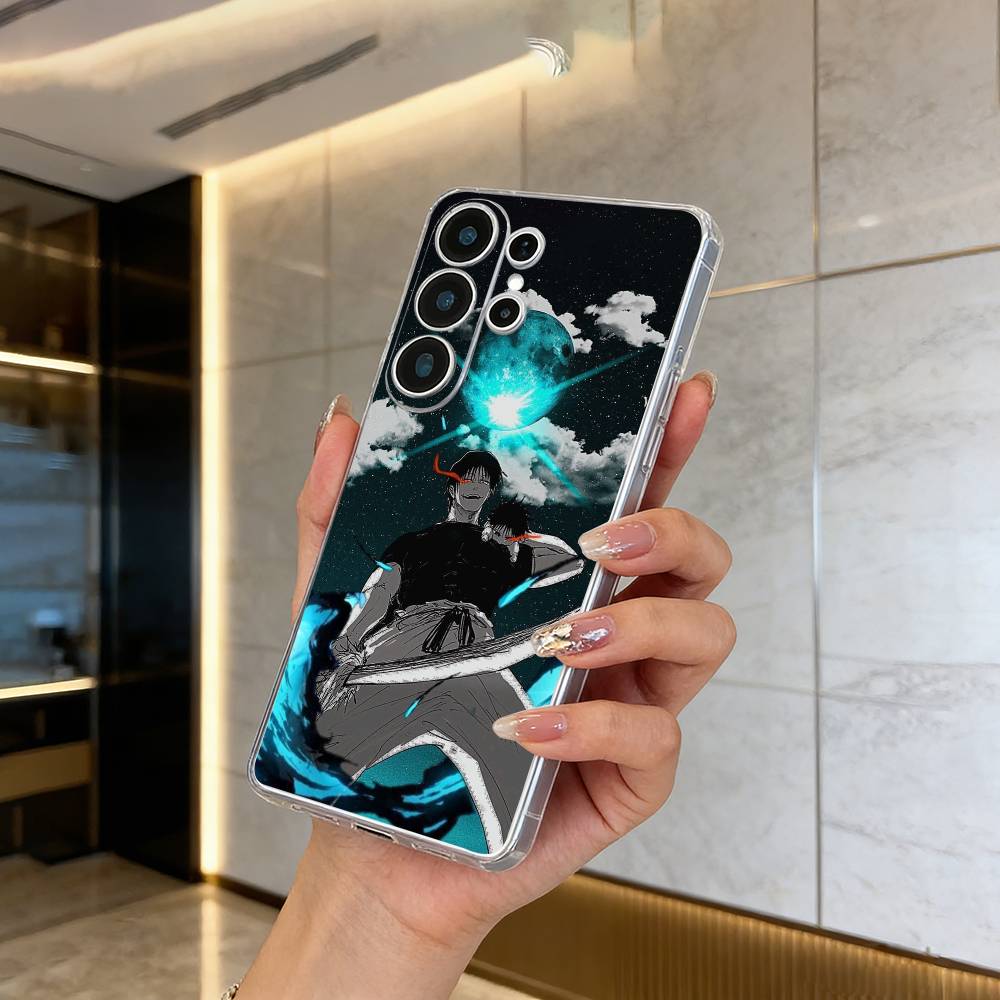 Charismatic villain-Fushiguro Toji Clear Phone Case for Samsung S25, S24, S21, S22, S23, S30, Ultra, S20, Plus, FE, Lite