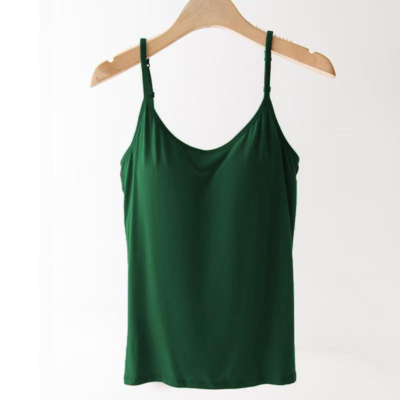 Modal Camisole with Built-in Chest Pad and Stylish Back Design