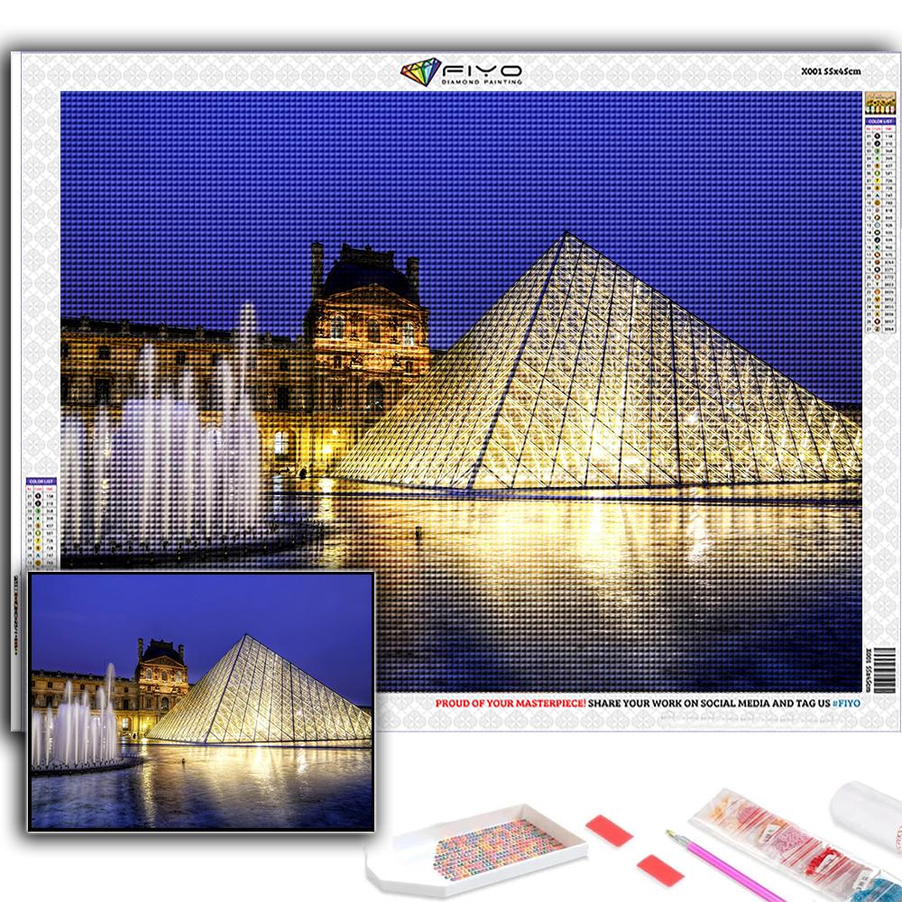 Cross Stitch Kit DIY Diamond Embroidery Louvre Museum Diamond Painting Home Decor
