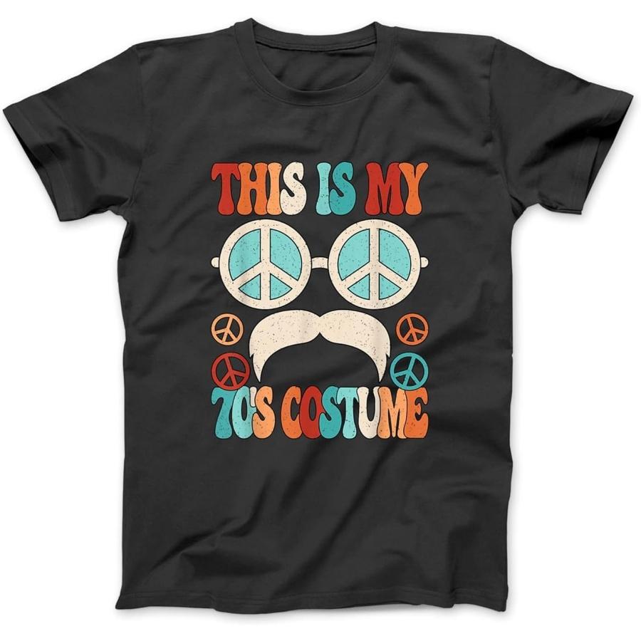 

This is My 70s Costume 1970s Disco Party 70s Outfit Men T-Shirt, Sweatshirt, Hoodie for Men Women Kids Made in Canada Black XXXXXL чорний