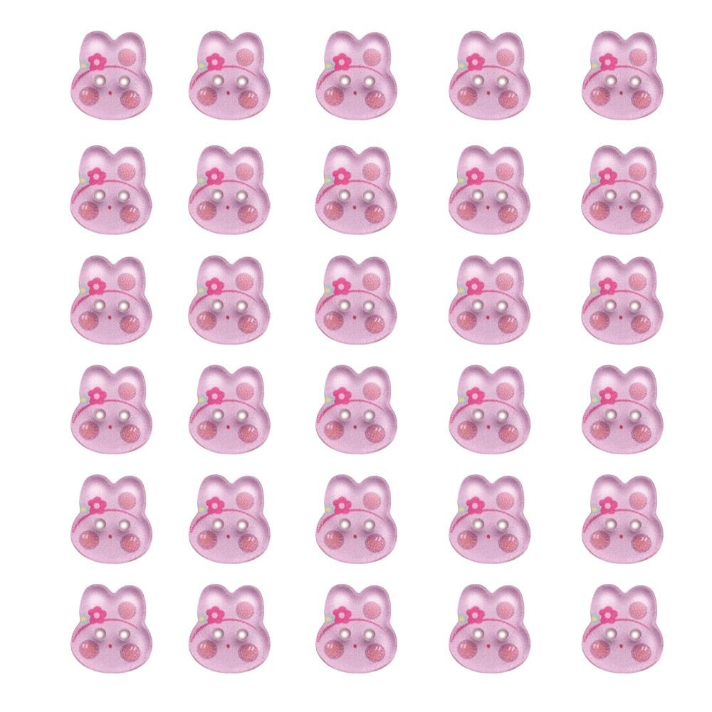 30pcs Transparent Cute Rabbit Button DIY Clothing Sewing Buttons Bunny Buttons Sewing Supplies
