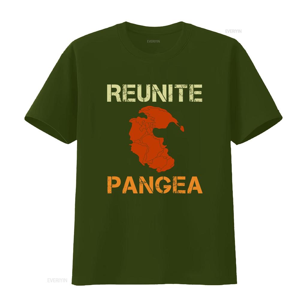 Reunite Pangea Geology T Shirt vintage Washed Slightly graphic homme designer clothes fashion streetwear Unisex Versatile Soft