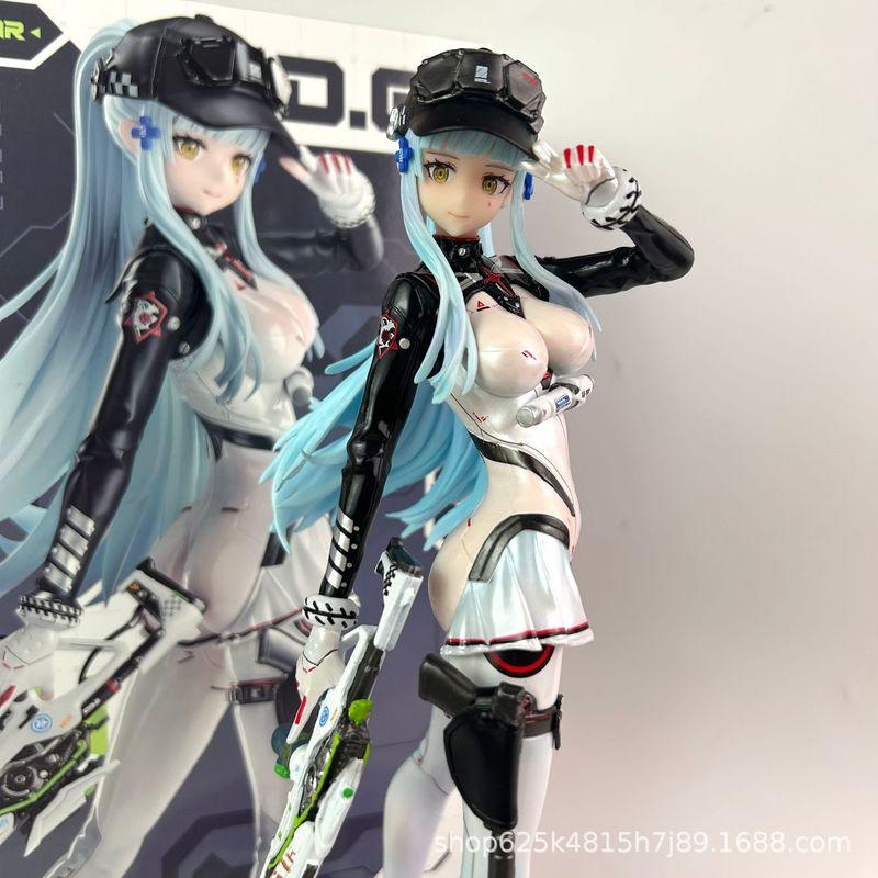 Keloke Speed Star Girls Frontline Hk416 Mecha Girl Anime Figure Fully Painted Pvc Statue Desktop Ornament For Anime Fans