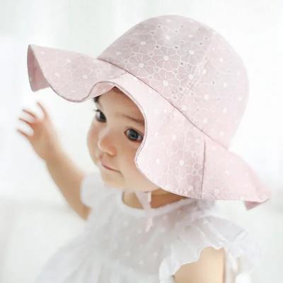 Sommer Baby Sonnenhut Floral Rüschen Kleinkind Mädchen Fischerhut Einfarbig Weite Krempe Kinder Reise Strand Fischerhut