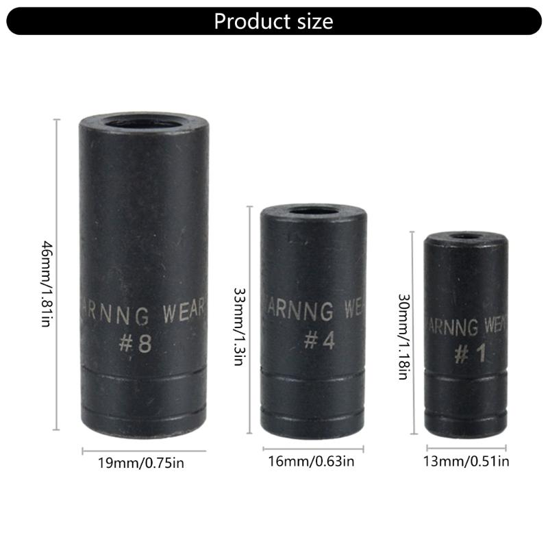 8Pcs  Tap Socket Set Deep Impacts Socket Air Pneumatics Socket Wrench Head For Ratchet Wrench Deep Sleeve