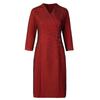2023 Autumn Elegant Knee-Length Dress for Middle-Aged Women - Slimming Plus Size, Perfect for Weddings and Special Occasions