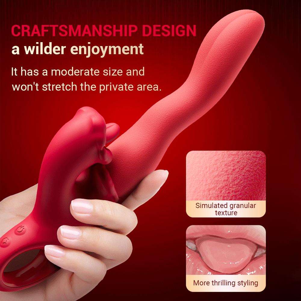 Vibrador de Lengua Scroll Clitoriano 3 en 1 para Mujeres Estimulador del Clítoris, Pezones, Punto G Masajeador Vibrador de Vagina Femenina Juguetes Sexuales para Adultos Masturbador de Inserción 2026