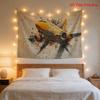 Decorative Tapestry Wall Hanging Airplane Aircraft Mural Modern Aviation Art Grunge Canvas Room Decor Print for Bedroom Living R