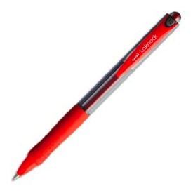 Stylo bille Uni Laknock - Uni - Pointe moyenne rétractable 0,8 mm - Encre rouge - Rechargeable