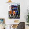 Kw Tunge Lastbiler Vægdekoration Vægtæppe Kunst Til Kæledyrs Mindesmærke Fødselsdag Bryllupsfest Baggrund Familiegave