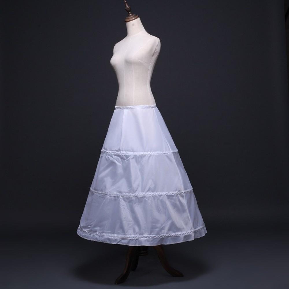 Lightweight 3 Hoops Bridal Crinoline White Breathable Bridal Underskirt A-Line Shape Elegant Cosplay Crinoline Wedding Dress