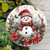 Christmas Decoration Sign,indoor Hanging decorations,2D Flat Wooden Products with Christmas Snowman patterns,Christmas Gifts for Friends and Family