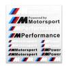 BZS1 1PCS Car M Performance Power Motorstport Sticker For M Sticker X1 X3 X4 X5 X6 X7 E46 E90 F20 E60 E39 F10 F30 Car Accessories