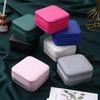Single Layer Storage Box Small Travel Leathers Jewelry Box Zipper Holder for Rings Earrings Necklaces Storage Display