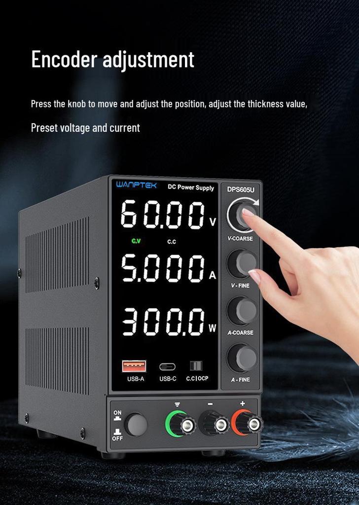 Adjustable DC Regulated Switching Power Supply DPS3010U for Laptop, Phone Repair, and Battery Charging.