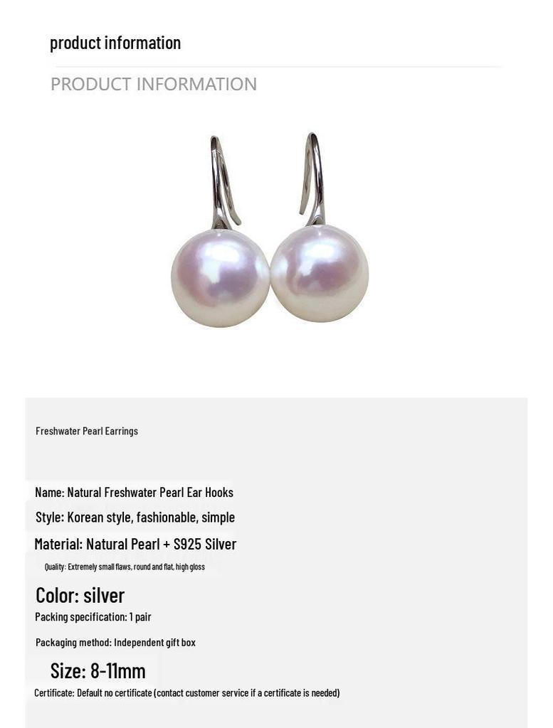 Zhuji Mantou-Shaped Freshwater Pearl S925 Silver High Heel Earrings
